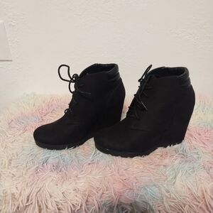 ANDREA FENZI Black Women's Wedge Boots